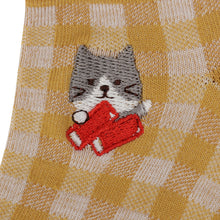  Fuku Fuku Nyankoスニーカーソックス/ギンガムチェック【3足税込1100円】
