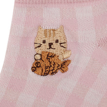  Fuku Fuku Nyankoスニーカーソックス/ギンガムチェック【3足税込1100円】
