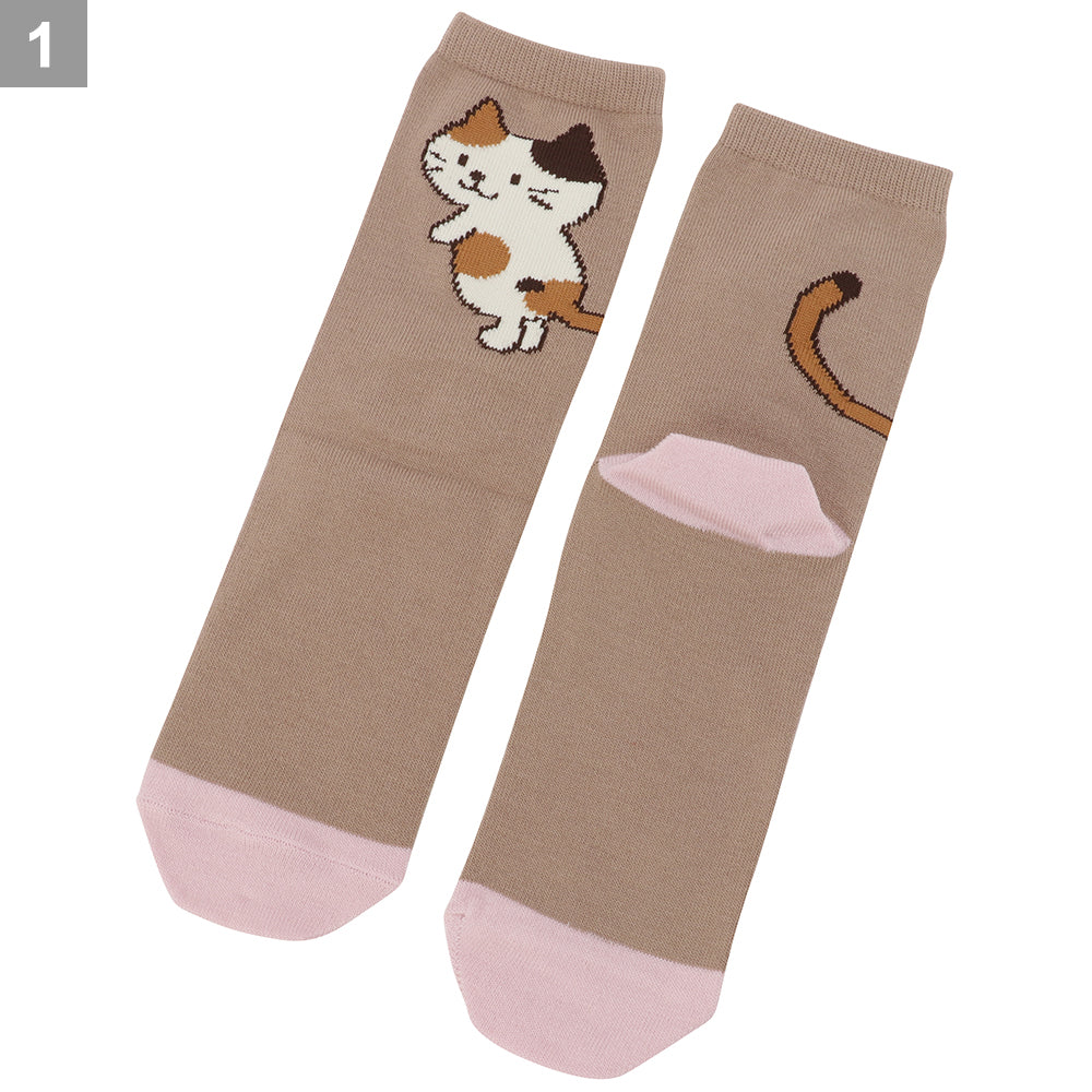 Fuku Fuku Nyankoしっぽクルーソックス【3足税込1100円】
