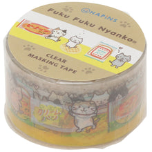  Fuku Fuku Nyankoレトロ透明マスキングテープ
