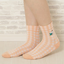  Fuku Fuku Nyankoクルーソックス/ギンガムチェック【3足税込1100円】
