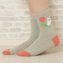  Fuku Fuku Nyankoクルーソックス/フラワー【3足税込1100円】
