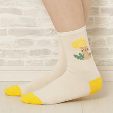  Fuku Fuku Nyankoクルーソックス/フラワー【3足税込1100円】
