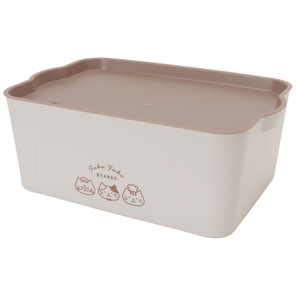 Fuku Fuku Nyankoカフェにゃんこ収納ボックス/Ｍ
