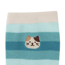  Fuku Fuku Nyanko涼感グラデーションクルーソックス【3足税込1100円】

