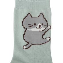  Fuku Fuku Nyanko涼感いかにゃいでクルーソックス【3足税込1100円】

