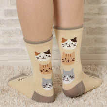  Fuku Fuku Nyanko22定番フェイスクルーソックス【3足税込1100円】
