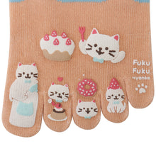  Fuku Fuku Nyanko５本指ショートソックス【3足税込1100円】
