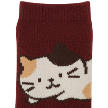  Fuku Fuku Nyanko裏起毛ソックス/ねそべり【3足税込1100円】

