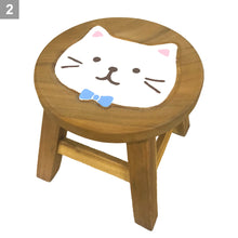 FukuFukuNyanko ウッドスツール（ハッチ・しろたま）
