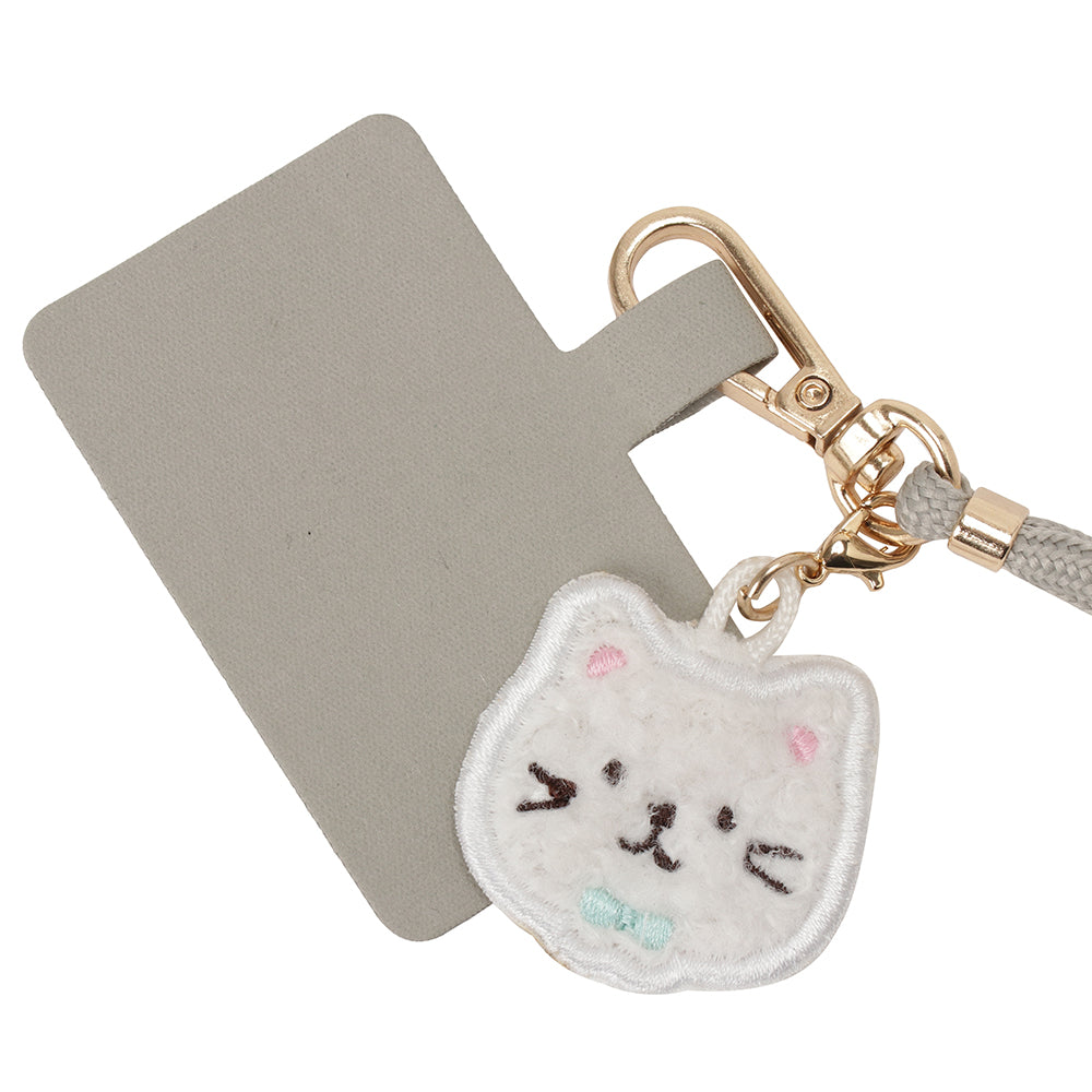 ふくふくにゃんこスマホストラップ