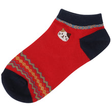  Fuku Fuku Nyanko ネイティブ柄スニーカーソックス【3足税込1100円】
