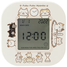  Fuku Fuku Nyanko デジタル回転クロック
