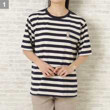  Fuku Fuku Nyankoボーダー刺繍Tシャツ
