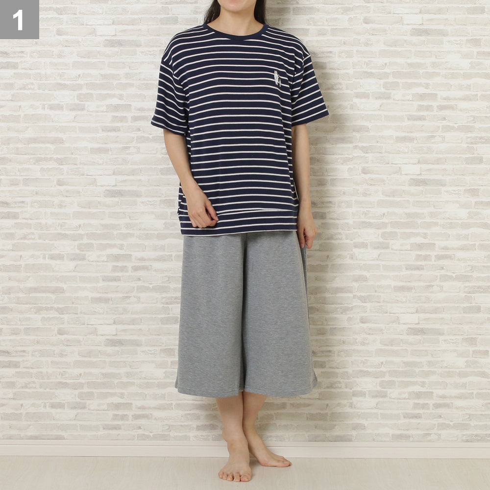 ハローマルシェ 涼感ストレッチ半袖パジャマ（M〜Lサイズ）