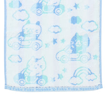  Fuku Fuku Nyankoドライブ無撚糸フェイスタオル2枚組【2点税込1100円】
