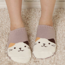  Fuku Fuku Nyanko裏起毛ショートソックス【3足税込1100円】
