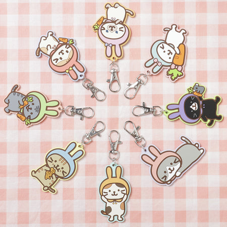 【蔵出し超レア商品✨】ふくふくにゃんこ うさぎラバーストラップ ディスプレイセット