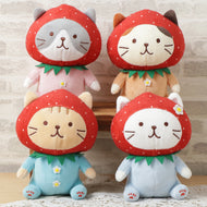ふくふくにゃんこ いちごおすわりマスコット