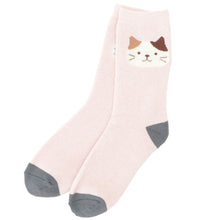 FukuFukuNyanko 裏パイルソックス（無地フェイス）【3足税込1100円】
