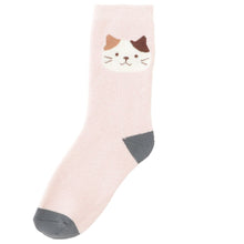  FukuFukuNyanko 裏パイルソックス（無地フェイス）【3足税込1100円】
