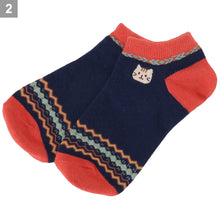  Fuku Fuku Nyanko ネイティブ柄スニーカーソックス【3足税込1100円】
