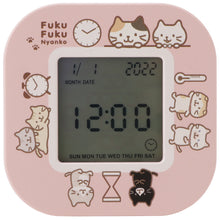  Fuku Fuku Nyanko デジタル回転クロック
