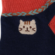  Fuku Fuku Nyanko ネイティブ柄スニーカーソックス【3足税込1100円】
