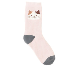  FukuFukuNyanko 裏パイルソックス（無地フェイス）【3足税込1100円】
