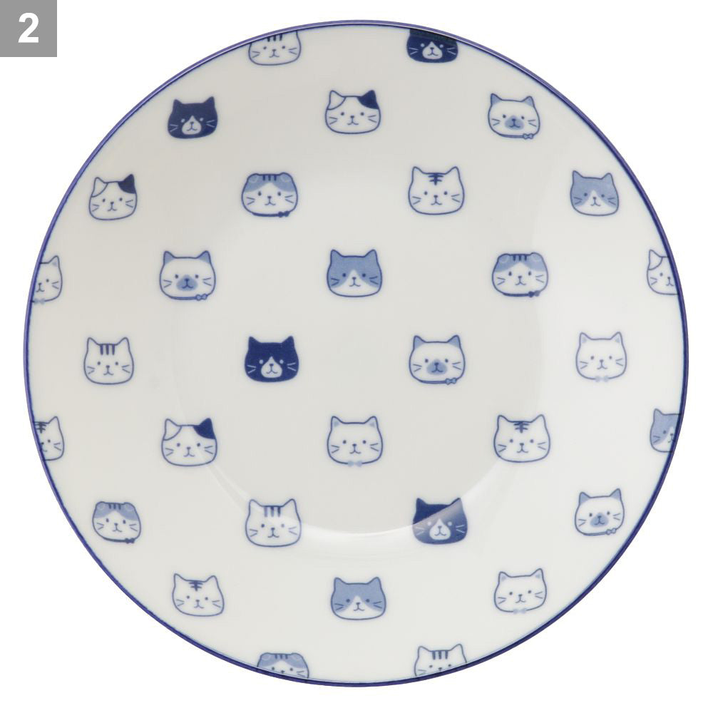 Fuku Fuku Nyanko 軽量藍染プレート