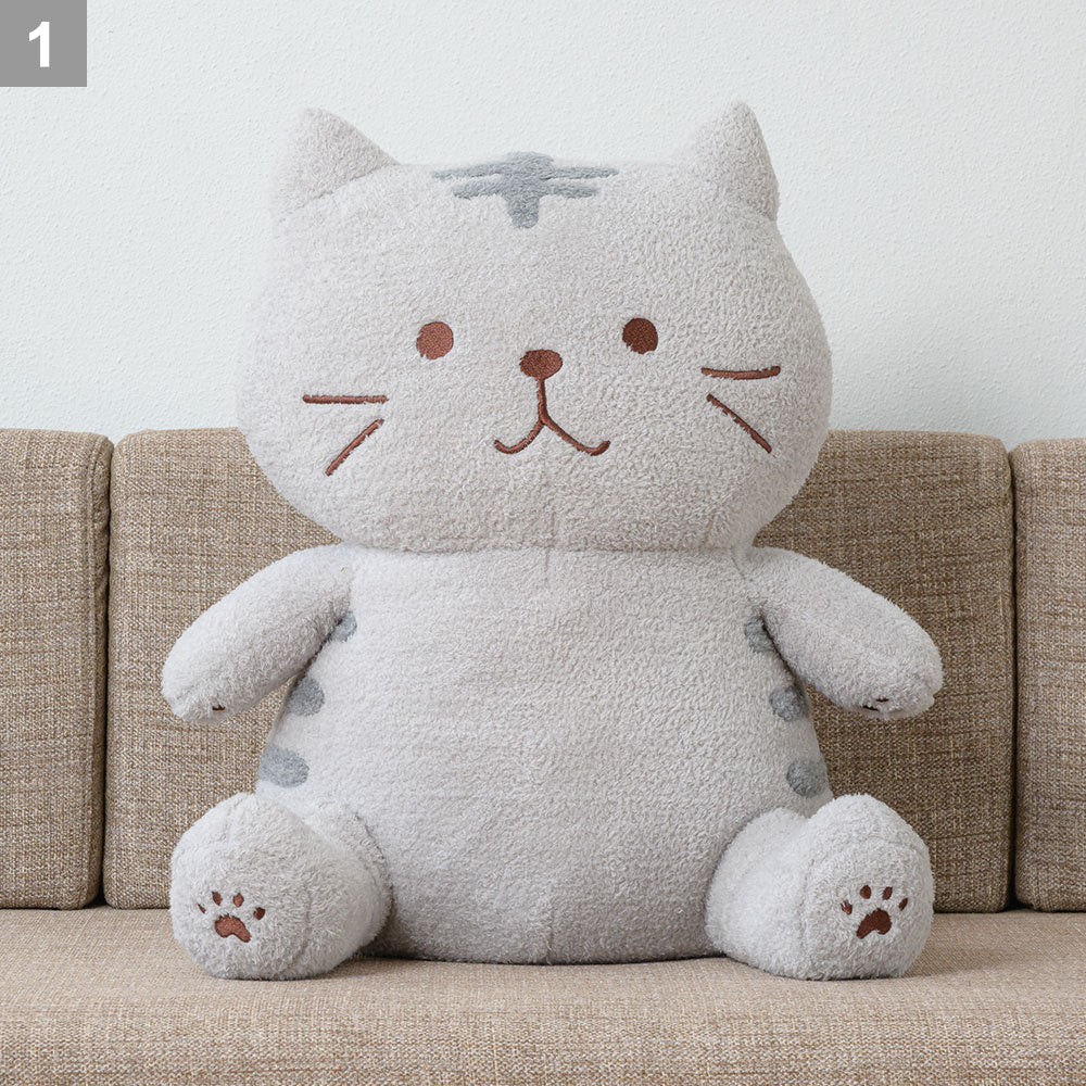 ふくふくにゃんこ ぽわぽわBIG抱きぐるみ（サバタ・クロスケ・しろたまちゃん）【WEB限定】