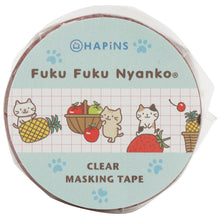  Fuku Fuku Nyankoレトロ透明マスキングテープ
