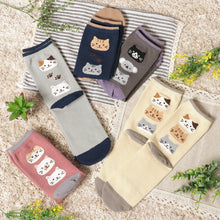 Fuku Fuku Nyanko22定番フェイスクルーソックス【3足税込1100円】
